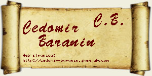 Čedomir Baranin vizit kartica